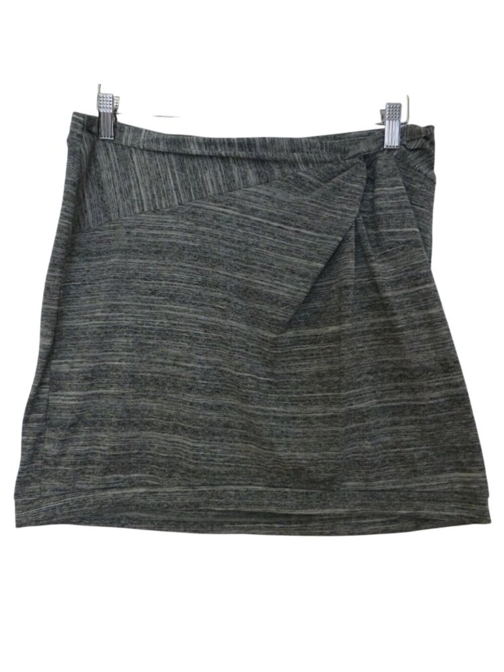 Fabletics Mini Skirt Gray Space Dyed Twist Front Pull On Small